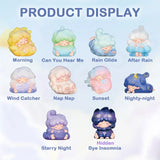 Full lineup of Yumo My Day figures in various cloud characters and pastel tones.
