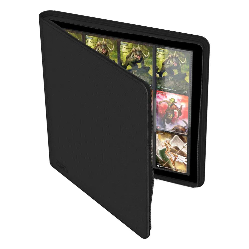 Ultimate Guard Zipfolio 480 binder partially open with cards displayed