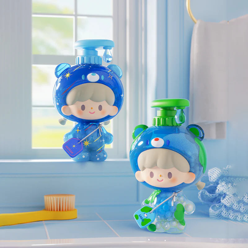 zZoton Bubble Bath Series Baby figures featuring bunny and puppy themed translucent bath costumes