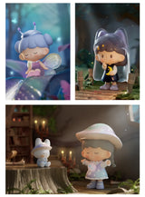 Butterfly Fairy, Kitty Elf, Fortune Teller, and magical companion figures in a fantasy woodland setting