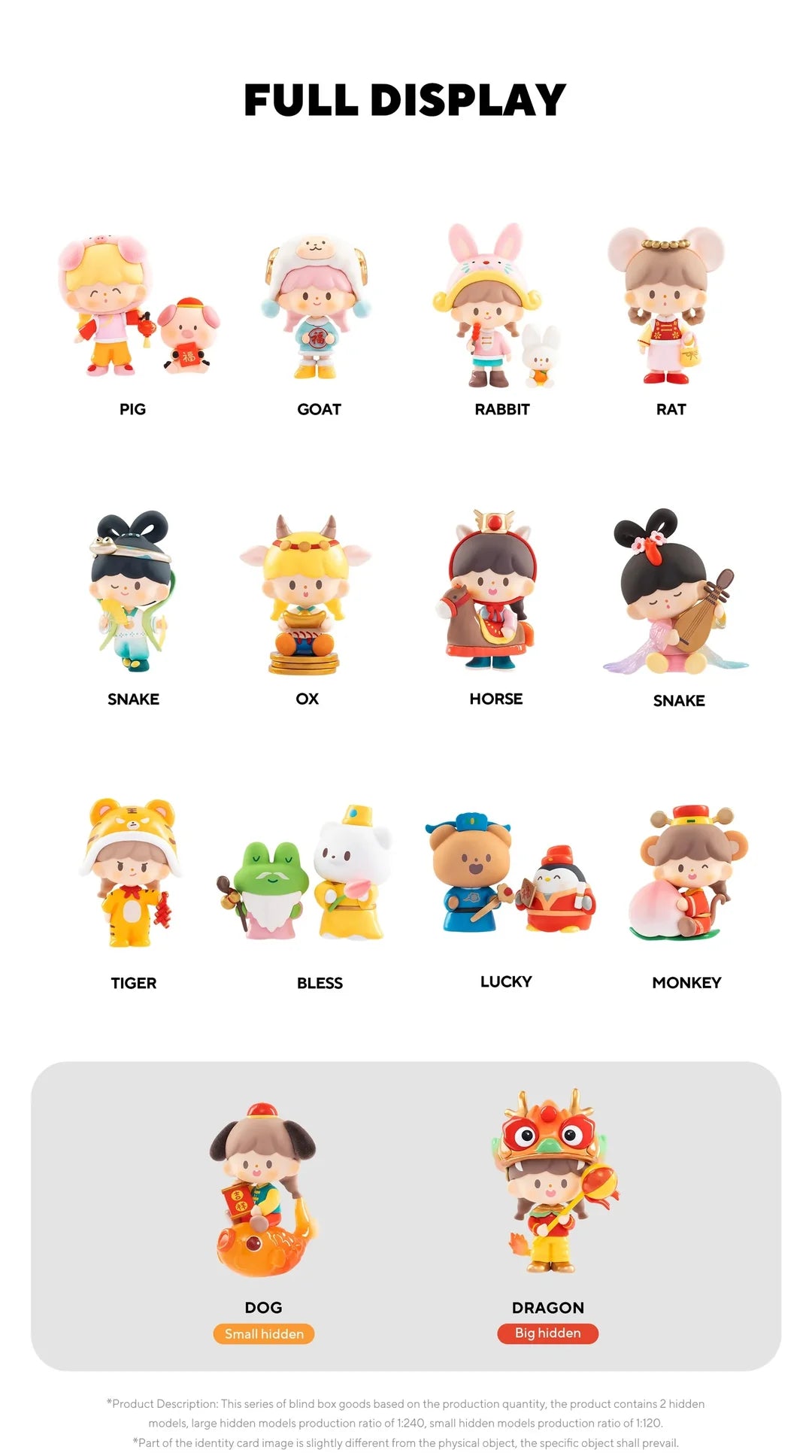 Full lineup of zZoton New Year In Apple Village Series Blind Box figures including hidden editions