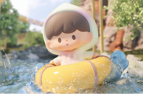 Log Flume zZoton Treasure Land collectible figure riding a water attraction with splashing waves
