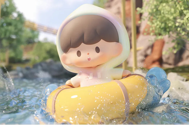 Log Flume zZoton Treasure Land collectible figure riding a water attraction with splashing waves