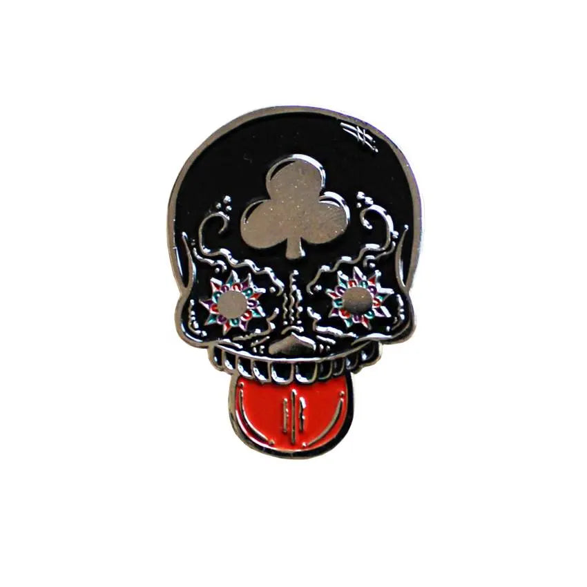 Calavera Suave Pin (Black) (Soft Enamel) by Creamlab