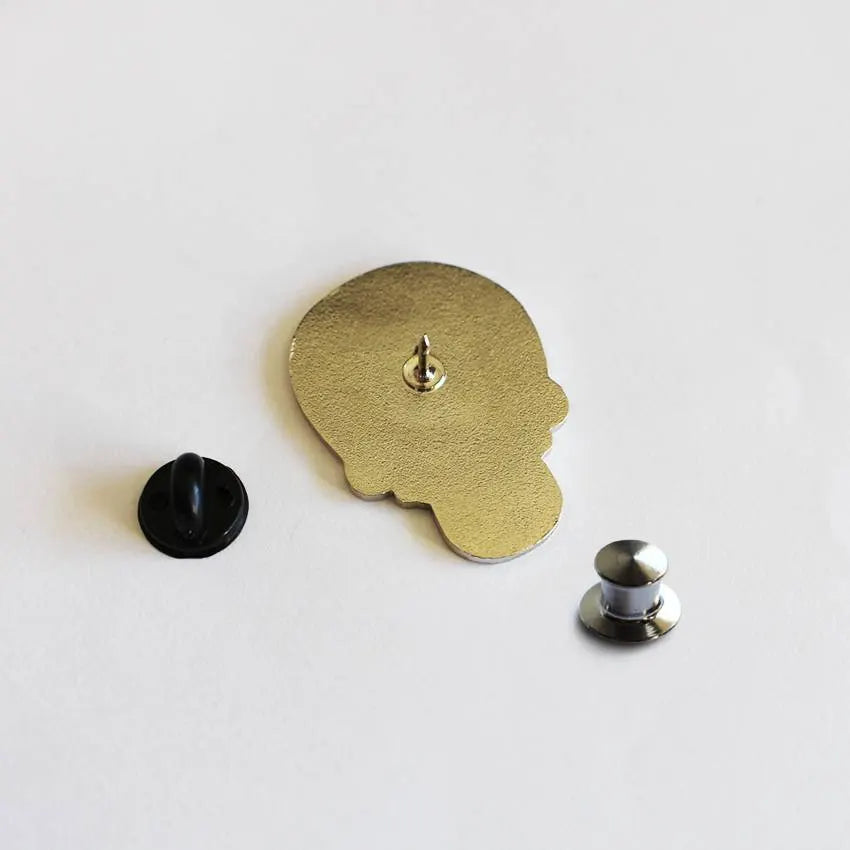 Calavera Suave Pin (Black) (Soft Enamel) by Creamlab