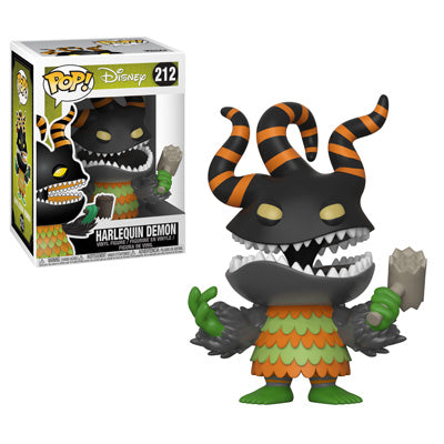 Harlequin Demon Funko Pop #212 figure with box from Disney’s Nightmare Before Christmas
