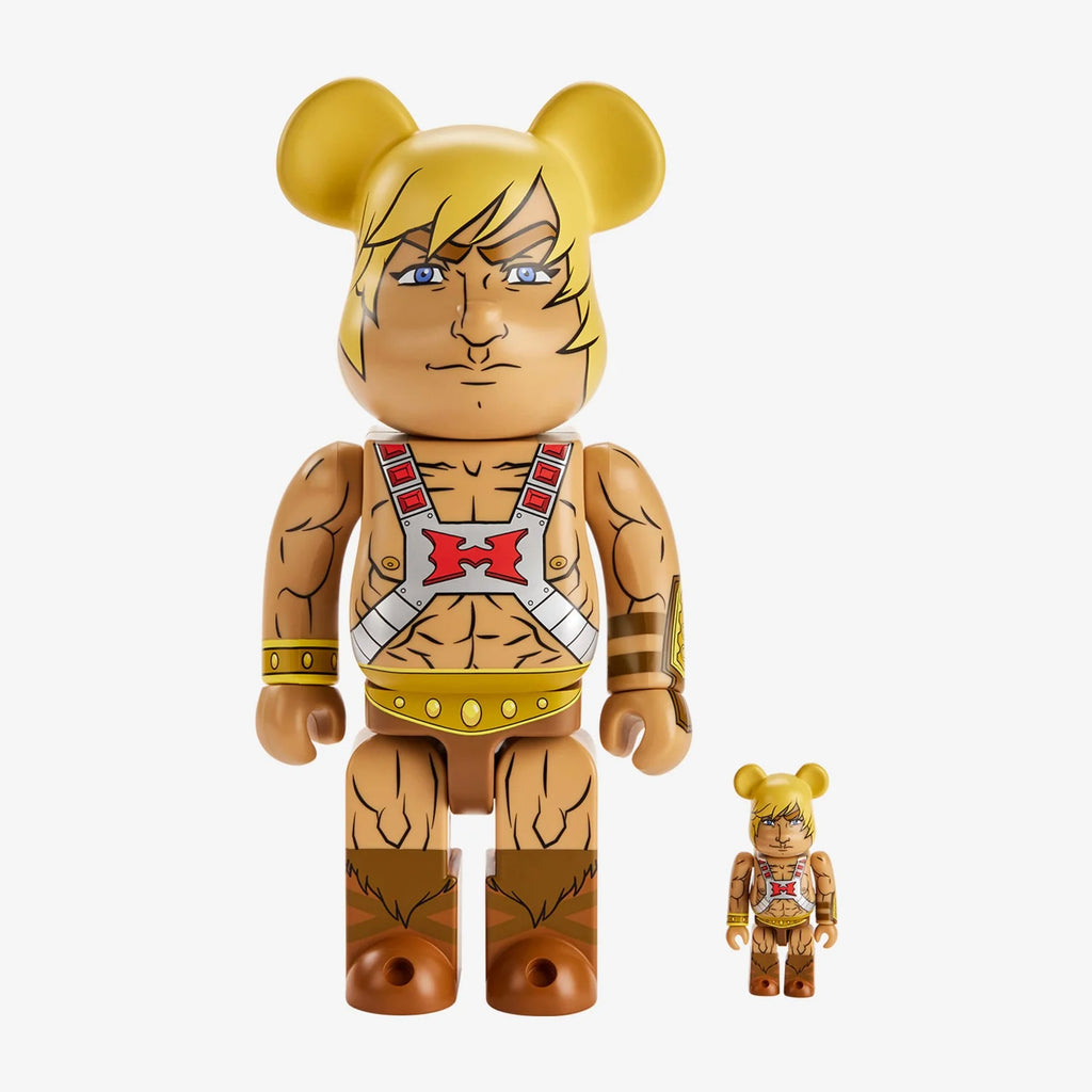 Masters of the Universe He-Man BE@RBRICK 100% & 400% - By Mishka