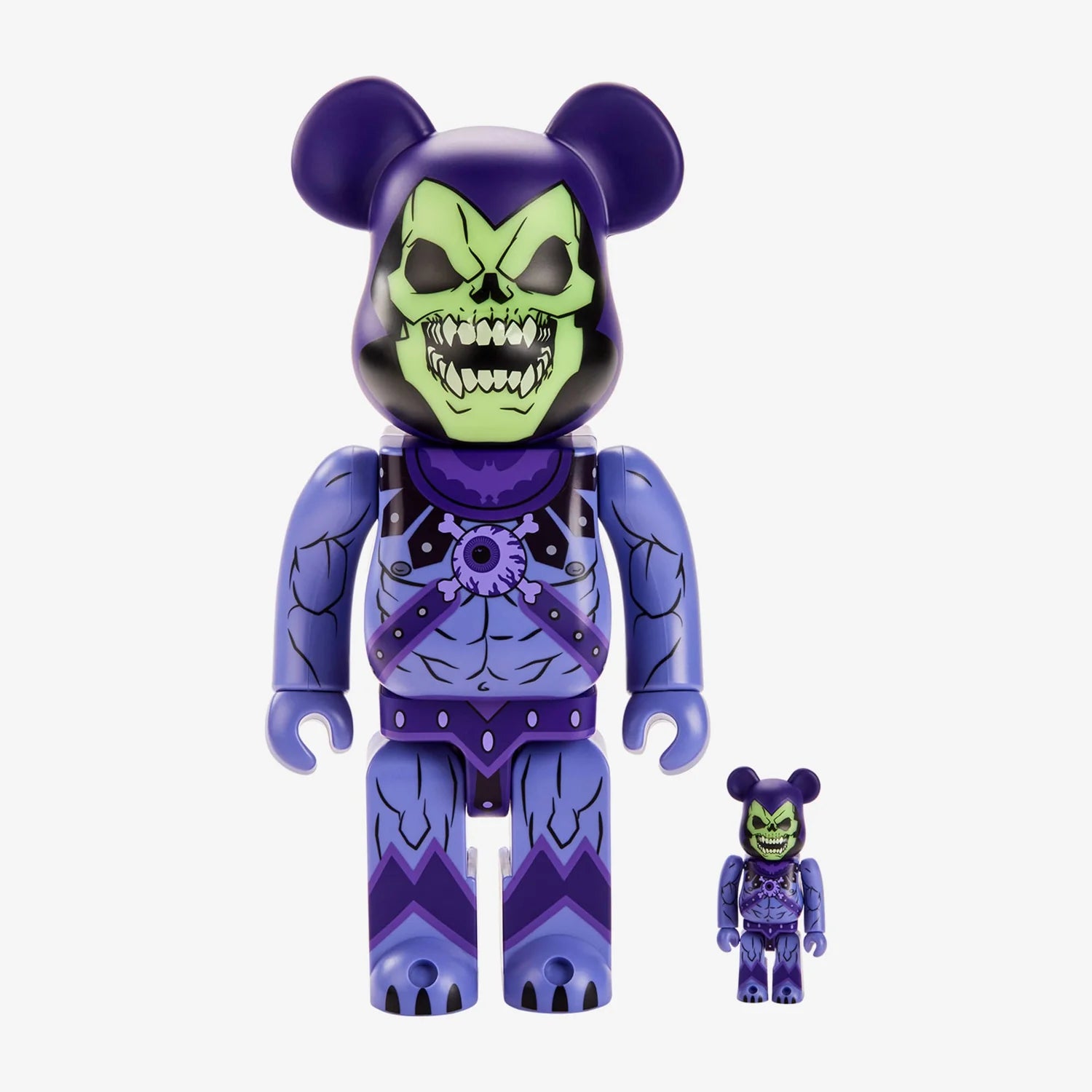 Masters of the Universe Skeletor BE@RBRICK 100% & 400% - By Mishka