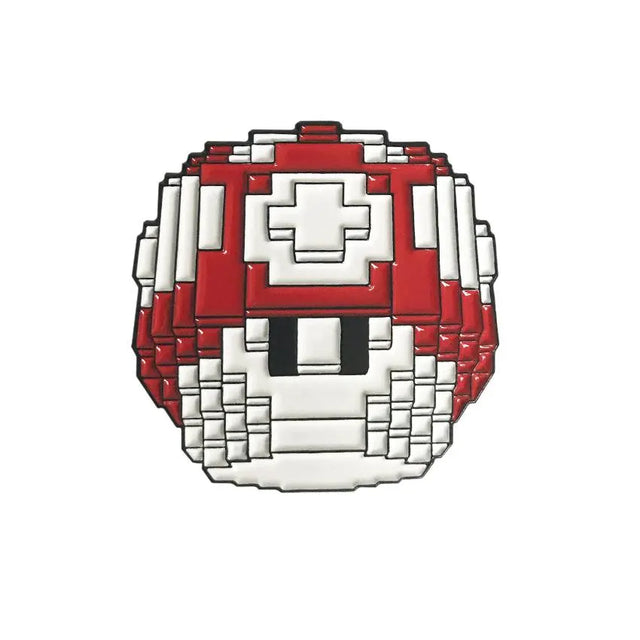 Mushroom Pin (Red) (Soft Enamel) by Vuitbits