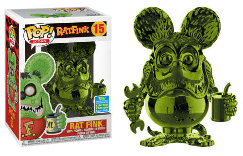 Rat Fink 15 (Green Chrome) Funko Pop! Vinyl Icons (2019 Summer Convention Exclusive)