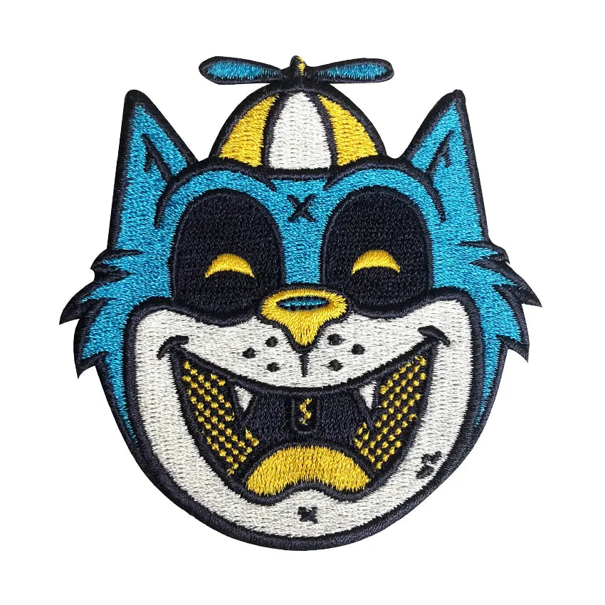 Tommy the Cat (Blue) Embroidered patch by Ekiem