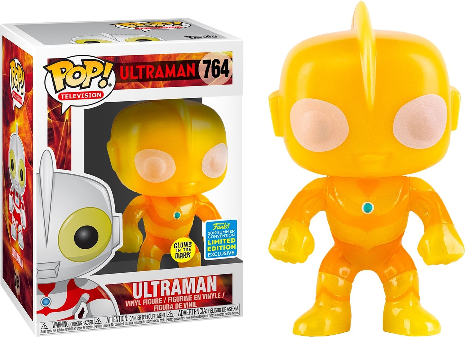 Ultraman (Glow in the Dark) 764 Funko Pop! Vinyl Television (2019 Summer Convention Exclusive)