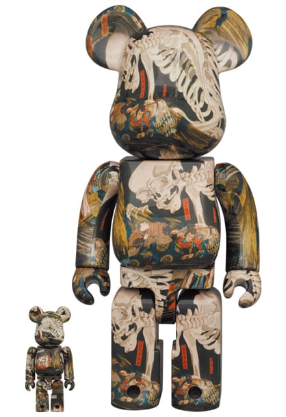 Medicom Toys 400% & 100% Bearbrick set - The Haunted Old Palace At Soma (Utagawa Kuniyoshi)
