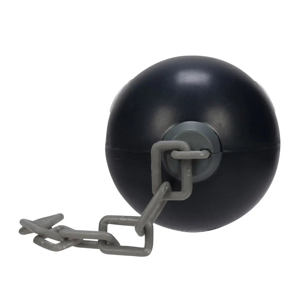 Back view of the Chain Chomp vinyl figure with attached chain.