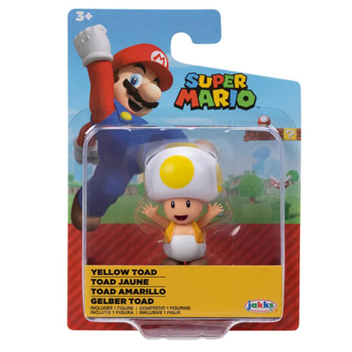Nintendo: Yellow Toad Action Figure 6,5cm by Jakks Pacific